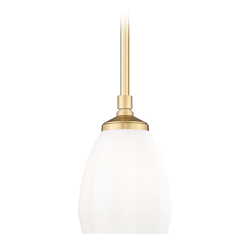 Z-Lite Oren Modern Gold Mini-Pendant Light with Bowl / Dome Shade