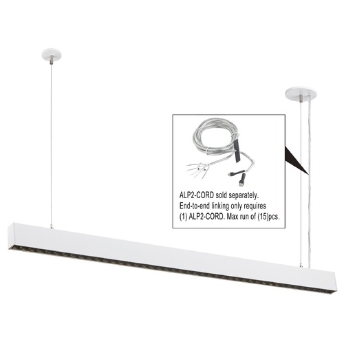 Recesso Lighting by Dolan Designs Recesso 46-Inch White LED Linear Office Light 3500K 5400LM ALP2-835-50-2-W