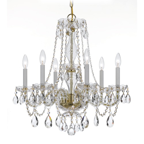 Crystorama Lighting Crystorama Lighting Traditional Crystal Polished Brass Chandelier 5086-PB-CL-MWP