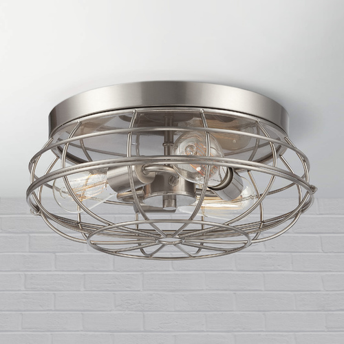 Scout Flush Mount in Satin Nickel by Savoy House