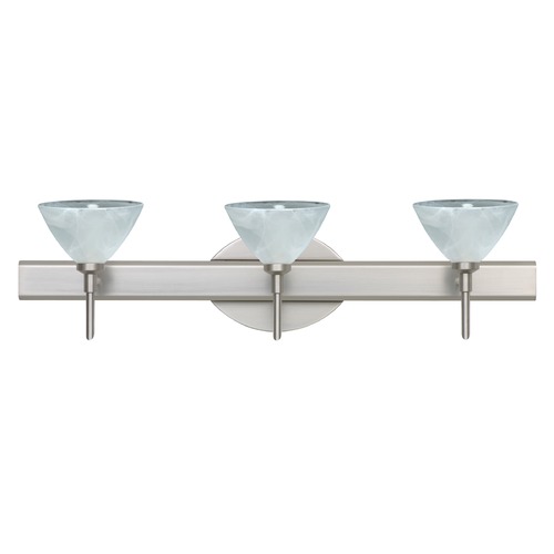 Besa Lighting Domi Satin Nickel LED Bathroom Light