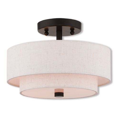 Livex Lighting Livex Lighting Claremont English Bronze Semi-Flushmount Light 51082-92