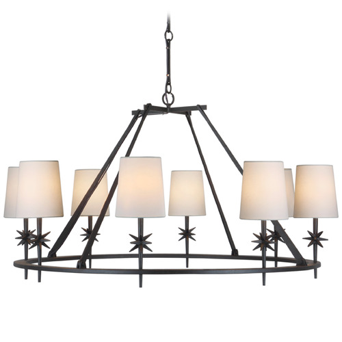 Visual Comfort Signature Collection Ian K. Fowler Etoile Large Chandelier in Black Rust by Visual Comfort Signature S5318BRL