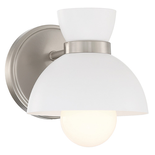 6-Inch Wall Sconce in Brushed Nickel by Meridian