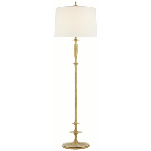 Visual Comfort Signature Collection Lotus Gild Floor Lamp with Drum Shade