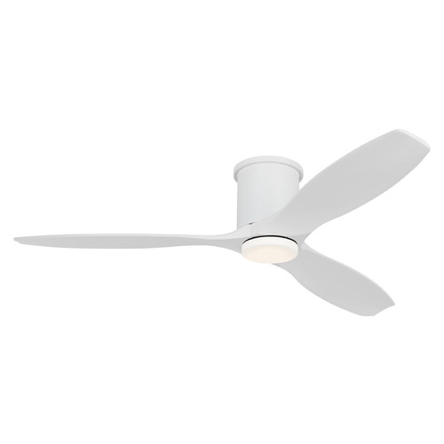 Visual Comfort Fan Collection Visual Comfort Fan Collection Collins 52 Smart Hugger LED Matte White LED Ceiling Fan with Light 3CNHSM52RZWD