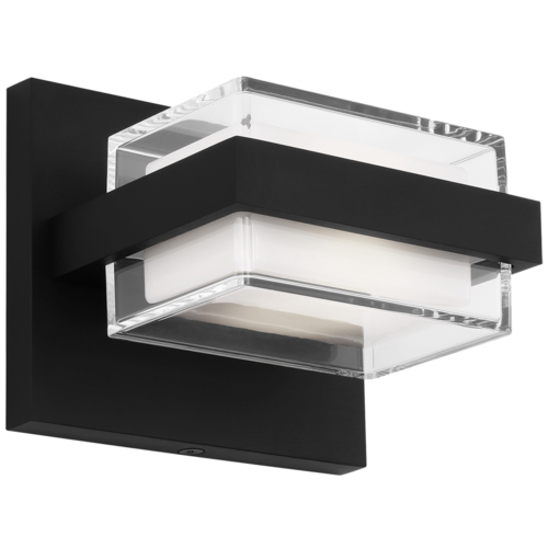 Visual Comfort Modern Collection Visual Comfort Modern Collection Kamden Black LED Sconce 700BCKMD1B-LED930