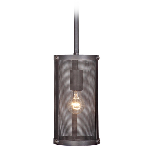 Blacksmith 6-Inch Wide Matte Black Gilded Mini Pendant by Craftmade Lighting