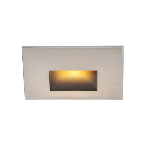 WAC Lighting Brushed Nickel LED Recessed Step Light with Amber LED by WAC Lighting WL-LED100F-AM-BN