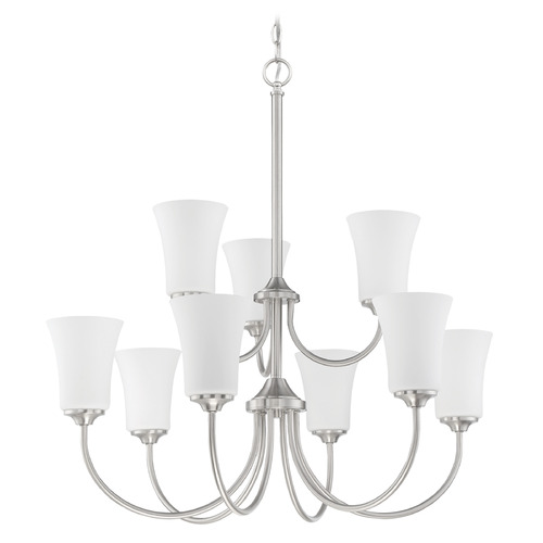 Craftmade Lighting Gwyneth Brushed Polished Nickel Chandelier by Craftmade Lighting 50429-BNK-WG