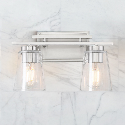 Savoy House Calhoun 2-Light Satin Nickel Bath Bar by Savoy House 8-1020-2-SN