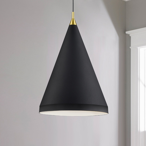 Kuzco Lighting Dorothy Black & Gold Pendant by Kuzco Lighting 492716-BK/GD