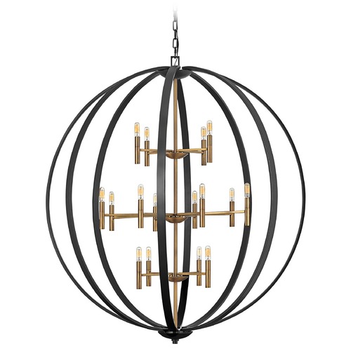 Hinkley Euclid 52-Inch Orb Chandelier in Bronze & Brass by Hinkley Lighting 3465SB