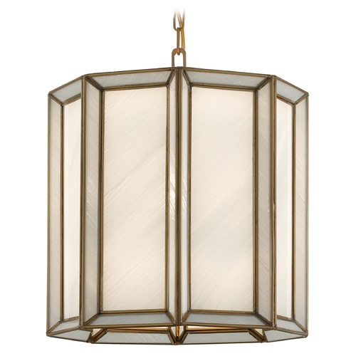 Currey and Company Lighting Currey and Company Daze Antique Brass Pendant Light with Cylindrical Shade 9000-0574