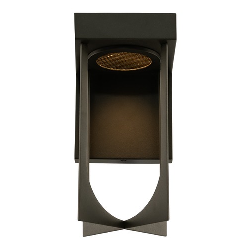 Optika Small LED Outdoor Wall Sconce in Matte Black by Kalco Lighting