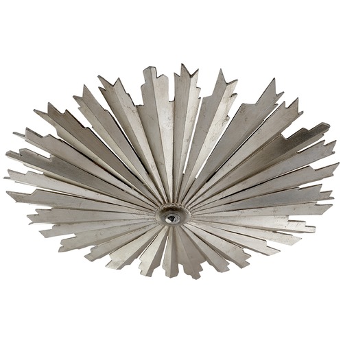 Visual Comfort Signature Collection E.F. Chapman Claymore Flush Mount in Silver Leaf by Visual Comfort Signature CHC4402BSL
