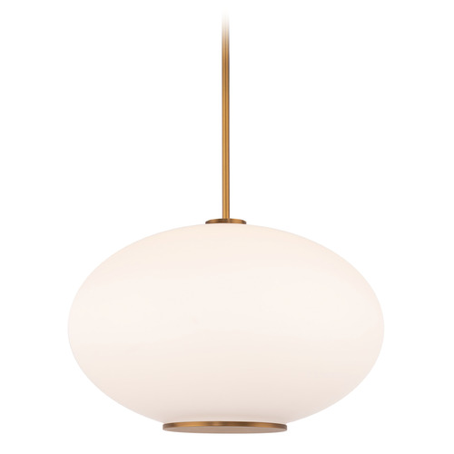 Modern Forms by WAC Lighting Illusion 16-Inch 3000K LED Pendant in Aged Brass by Modern Forms PD-72316-30-AB