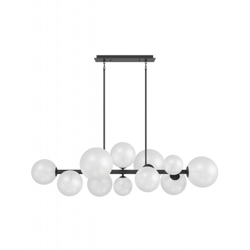 Delilah 58-Inch Linear Chandelier in Black by Avenue Lighting