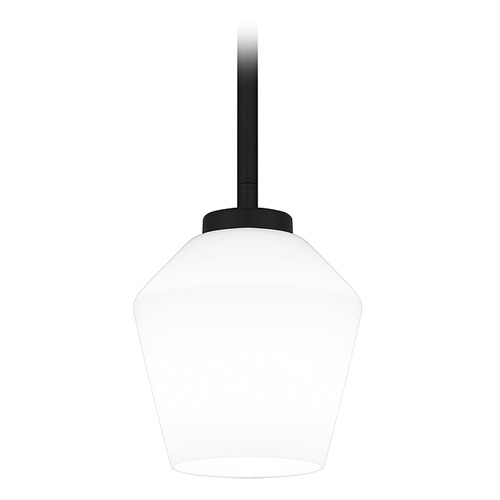 Quoizel Lighting Nielson Matte Black Mini-Pendant Light with Bowl / Dome Shade