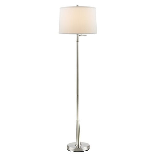 Modern Satin Nickel Floor Lamp in Satin Nickel by Design Classics