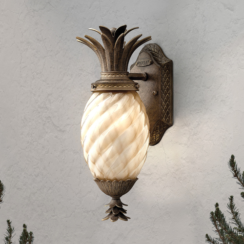 Plantation 14-Inch Outdoor Wall Light in Pearl Bronze by Hinkley Lighting