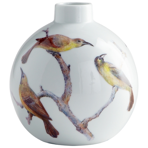 Aviary White Vase by Cyan Design