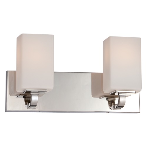 Vista Polished Nickel Bathroom Light by Nuvo Lighting