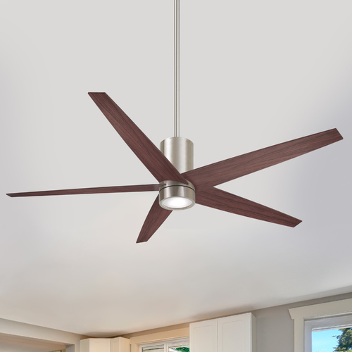 Minka Aire Symbio 56-Inch LED Fan in Brushed Nickel by Minka Aire F828-BN/DW
