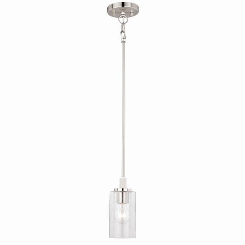 Addison 4.75-Inch Mini Pendant in Satin Nickel by Vaxcel Lighting
