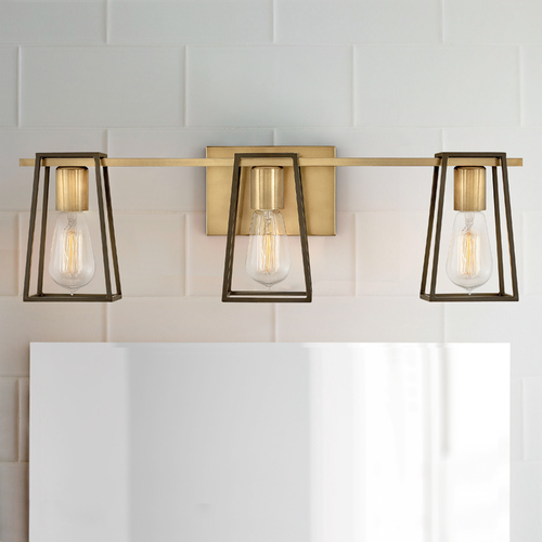 Filmore 24-Inch Heritage Brass & Oil Rubbed Bronze Bath Light by Hinkley Lighting