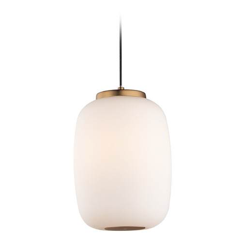Soji 2-Light LED Pendant in Black & Gold by ET2 Lighting