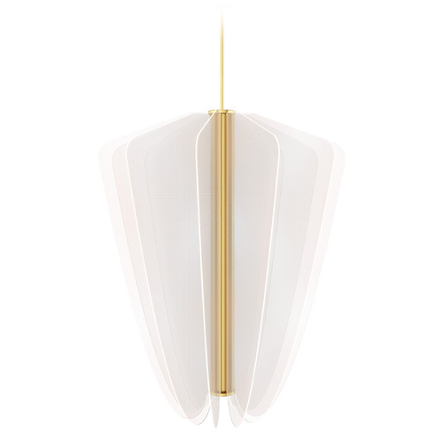 Sean Lavin Nyra 42-Inch LED Chandelier in Plated Brass by Visual Comfort Modern