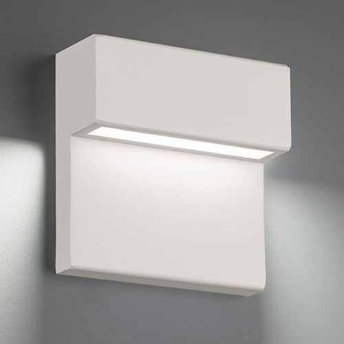 WAC Lighting Balance 6-Inch Outdoor LED ADA Wall Light White 3000K 3CCT by WAC Lighting WS-W25106-30-WT