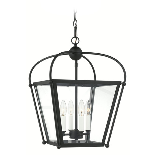 Visual Comfort Studio Collection Charleston Midnight Black Pendant Light with Square Shade