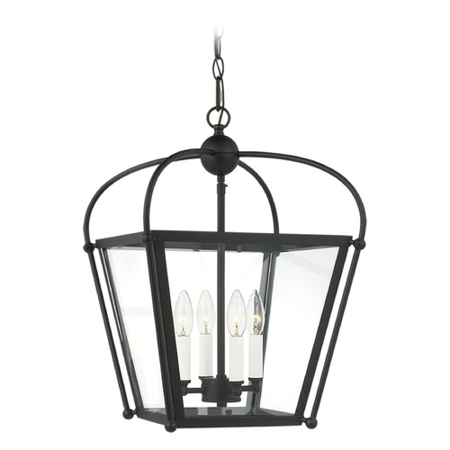 Visual Comfort Studio Collection Visual Comfort Studio Collection Charleston Midnight Black Pendant Light with Square Shade 5191004-112