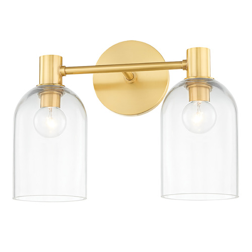 Mitzi by Hudson Valley Mitzi Kinsley Aged Brass 2-Light Vanity Fixture H678302-AGB
