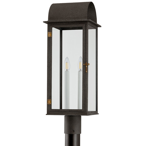 Troy Lighting Bohen French Iron & Patina Brass LED Post Light