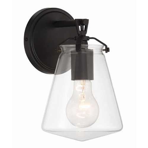 Crystorama Lighting Voss Matte Black Sconce