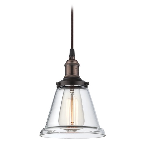 Industrial Edison Bulb Mini Pendant Bronze 6.5-Inch by Nuvo Lighting