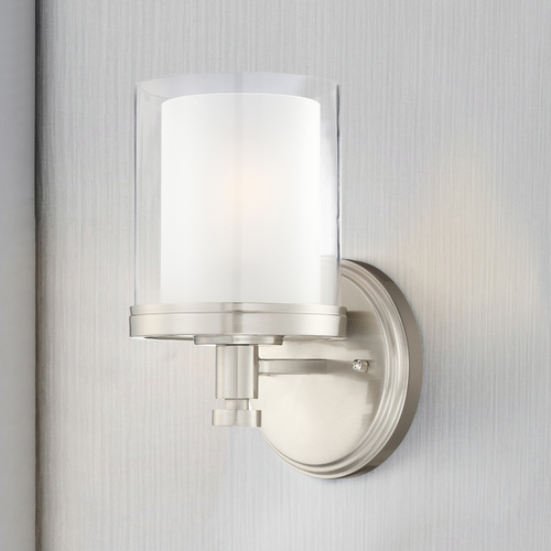 Decker Brushed Nickel Sconce by Nuvo Lighting