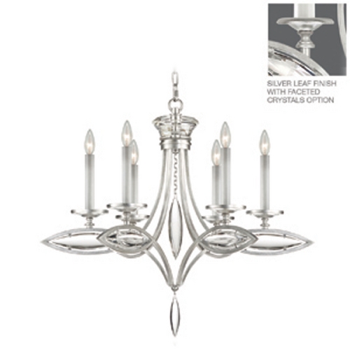 Fine Art Lamps Fine Art Lamps Marquise Platinized Silver Leaf Crystal Chandelier 843540-12ST
