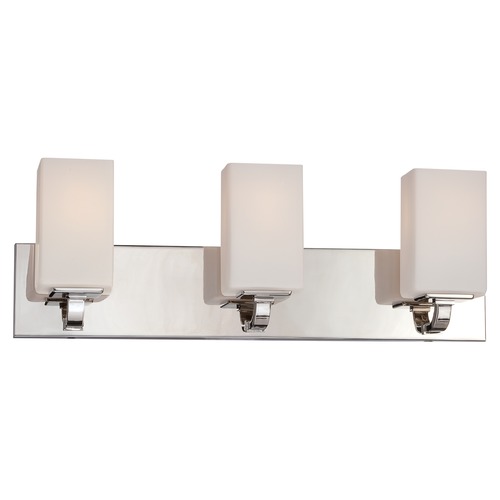 Vista Polished Nickel Bathroom Light by Nuvo Lighting