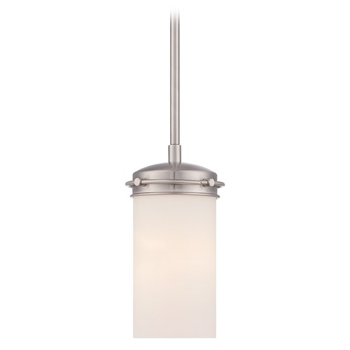 Polaris Brushed Nickel Mini Pendant by Nuvo Lighting