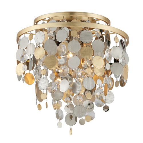 Corbett Lighting Ambrosia Gold and Silver Leaf Flush Mount by Corbett Lighting 215-33