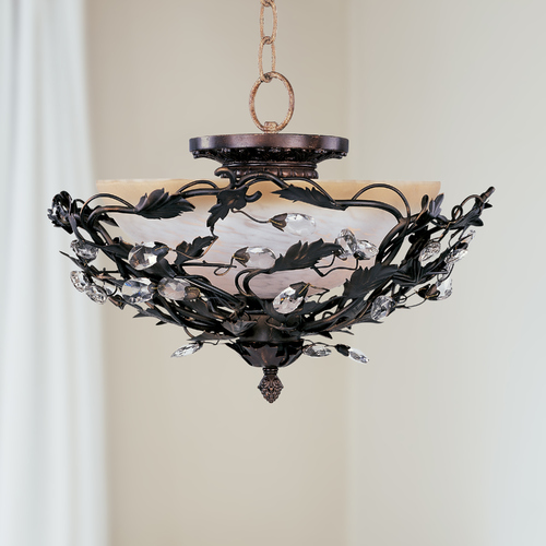 Elegante Oil Rubbed Bronze Semi-Flush Mount by Maxim Lighting