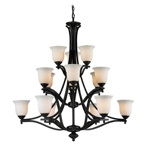 Z-Lite Lagoon Matte Black Chandelier by Z-Lite 703-15-MB