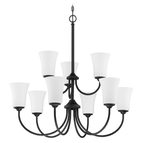 Craftmade Lighting Gwyneth Flat Black Chandelier by Craftmade Lighting 50429-FB-WG