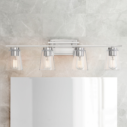 Calhoun 4-Light Satin Nickel Bath Bar by Savoy House