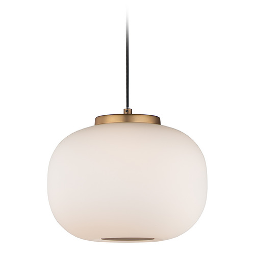 Soji 2-Light LED Pendant in Black & Gold by ET2 Lighting