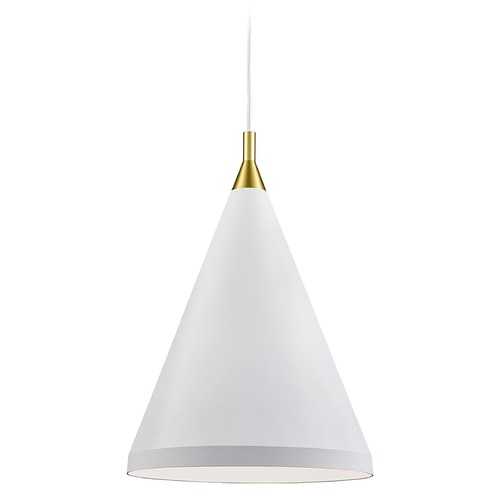 Dorothy White & Gold Pendant by Kuzco Lighting